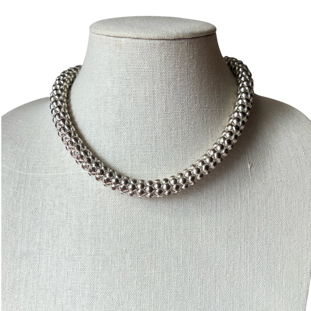 Textured Mesh Tube Choker Necklace